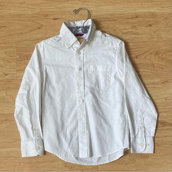 Izod Clean White Polo Classic Long sleeve Button Down Boys Size 8 - Picture 2 of 4